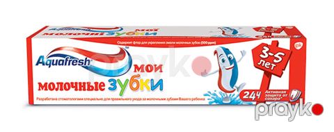 Diş pastası uşaqlar üçün Aquafresh Mənim süd dişlərim 3-5 yaş, 50 ml — Bakı
