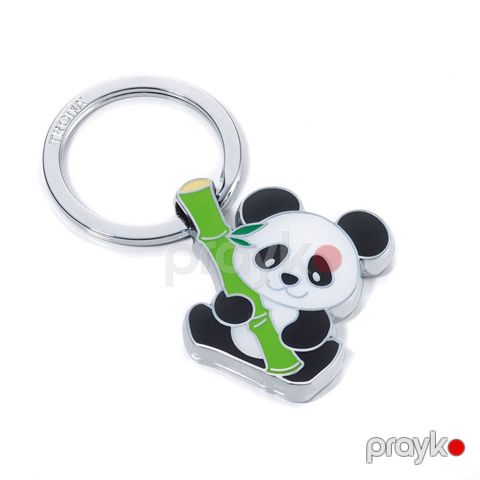Açar üçün brelok Troika KR10-03-CH Bamboo Panda, metal, 60x63x6 mm — Bakı