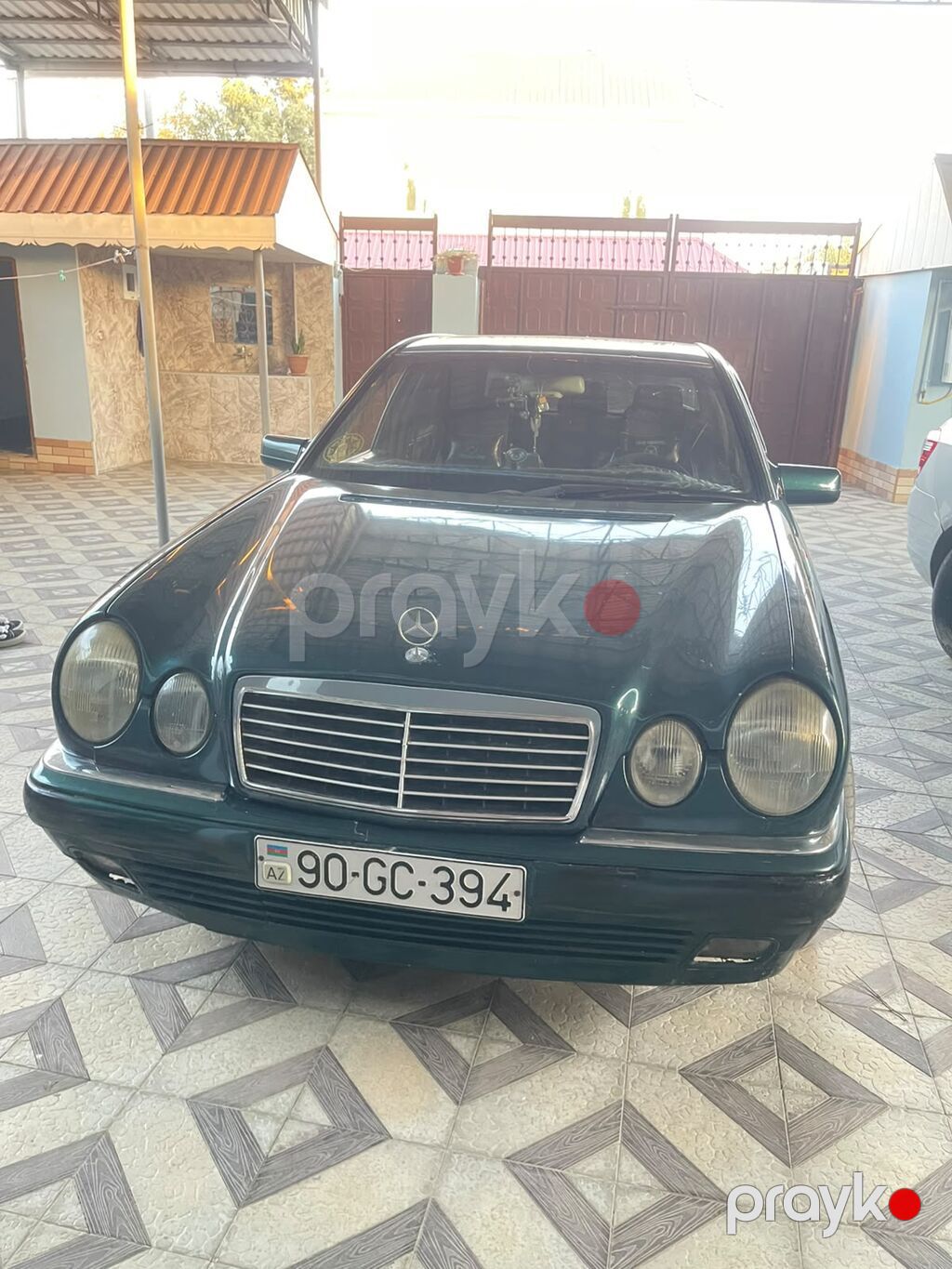 Mercedes-Benz E-Class (W210) sedan - Kuzov: Sedan, tünd yaşıl rəng — Avtomobillər, Biləsuvar (3)