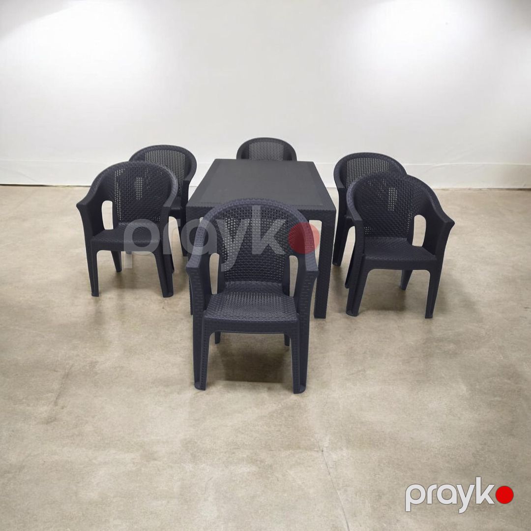 Bağ üçün mebel dəsti (masa + oturacaq) 12560_50, bambuk/plastik, qəhvəyi, 7 parça — Mallar, Bakı (2)