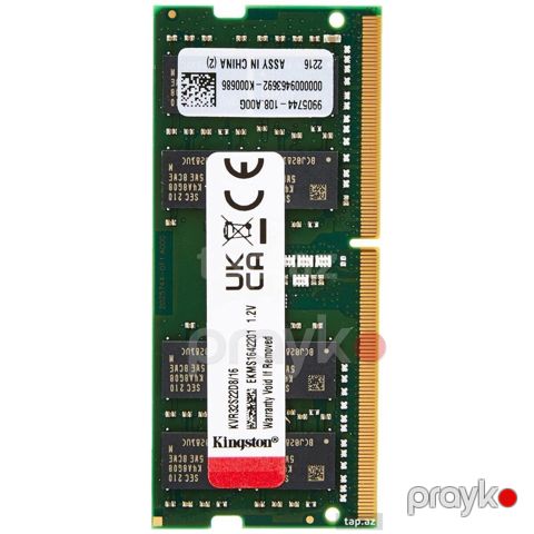 Operativ yaddaş Kingston 16GB DDR4 3200MHz — Bakı