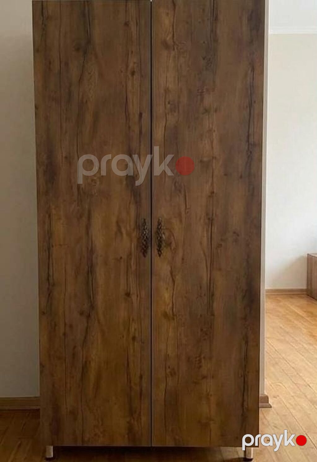 İşlənmiş, 2 qapılı, Qəhvəyi, Taxta, Açılan, Düz dolab — Şkaflar, Saray (2)