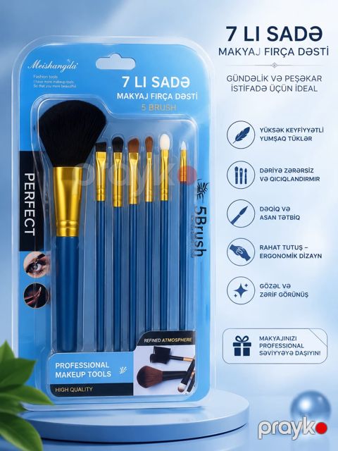 Makiyaj fırçası dəsti No Brand, 7 ədəd — Bakı