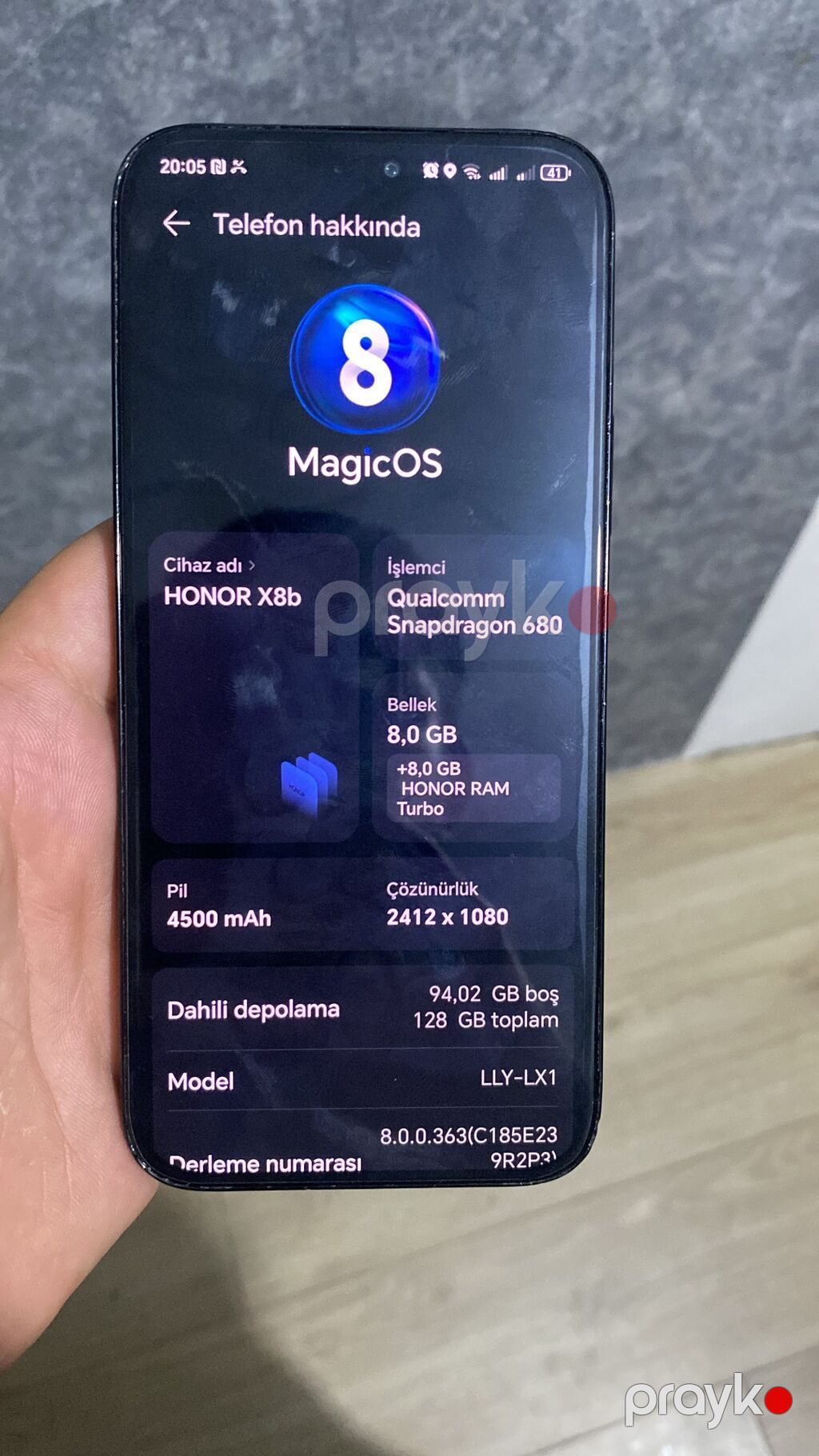 Honor X8b, 128 GB, rəng - Qara, Barmaq izi, İki sim kartlı, Face ID — Honor, Digah (4)