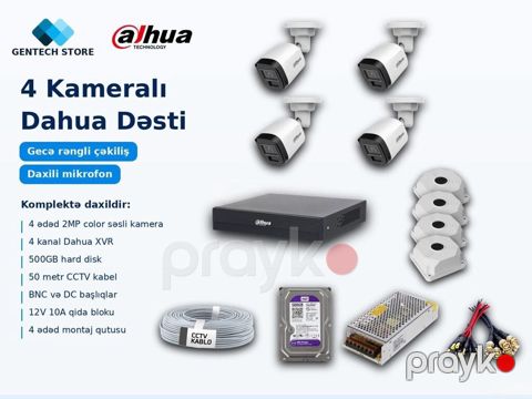 Dahua Dördlü Kamera dəsti Dahua Dördlü Kamera Dəsti Dahua Dördlü — Bakı