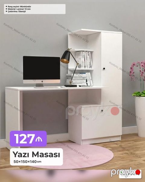 Düz masa, Stulsuz, Polkalı, Siyirməli, Sadə laminat — Bakı