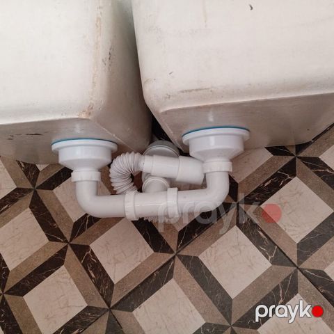 Mətbəx üçün iki bölməli qranit tipli lavaboya dəst - Material: qranit — Bakı
