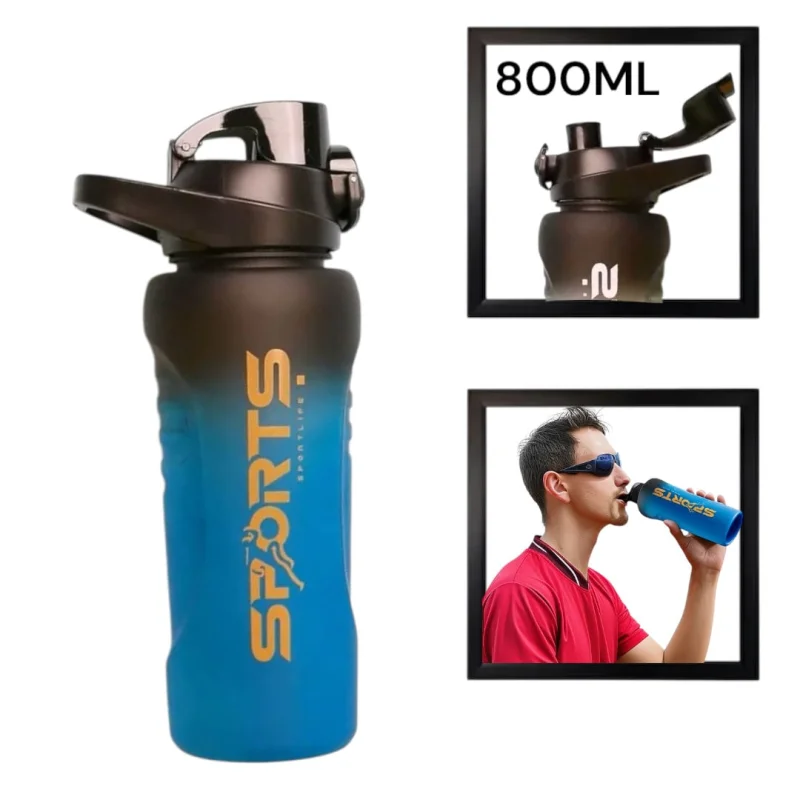 İdman su qabı Sports WS1300, mavi, 800 ml — Etrend.az — Fitness və Yoga