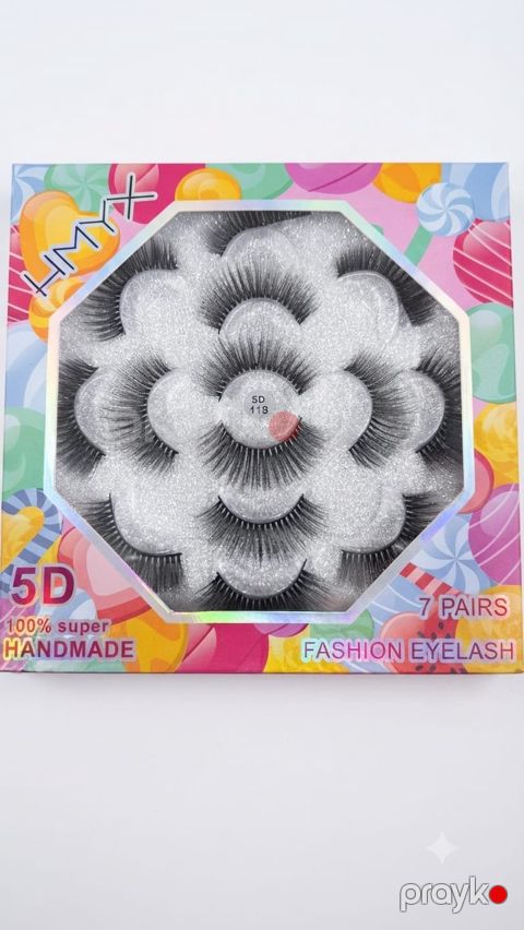 Süni kirpiklər Hmyx, 5D, qara, 5 mm — Bakı