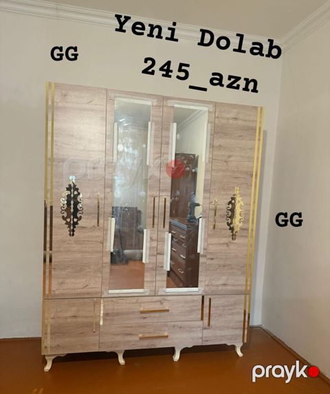 Yeni və sifarişlə hazırlanır – 4 qapılı dolab Qiymət: 245 AZN — Bakı