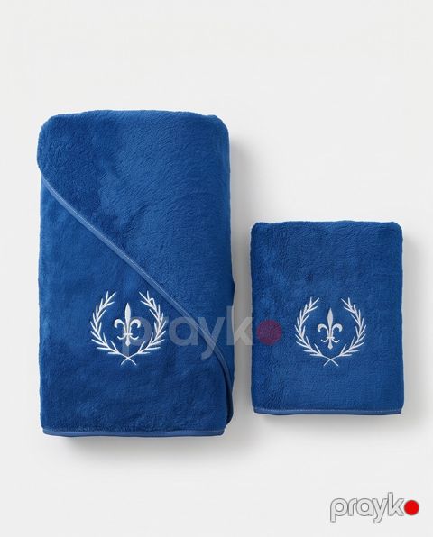 Göy rəngdə hamam və əl-üz dəsmalı dəsti — Bakı