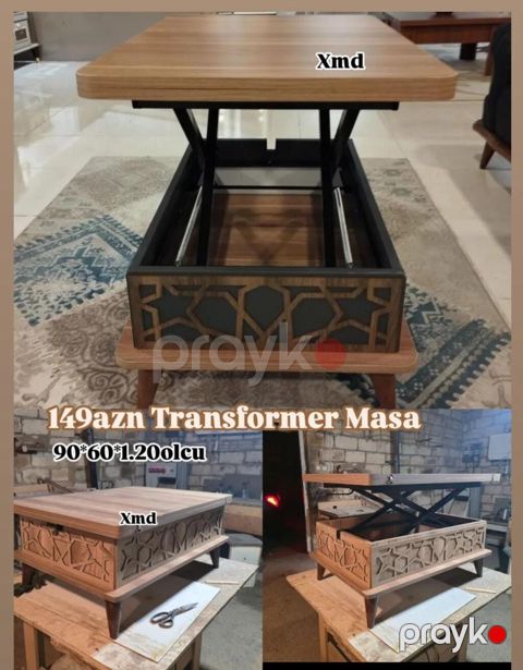 Transformer masa – qaldırılıb endirilən mexanizmli, çoxfunksiyalı — Bakı
