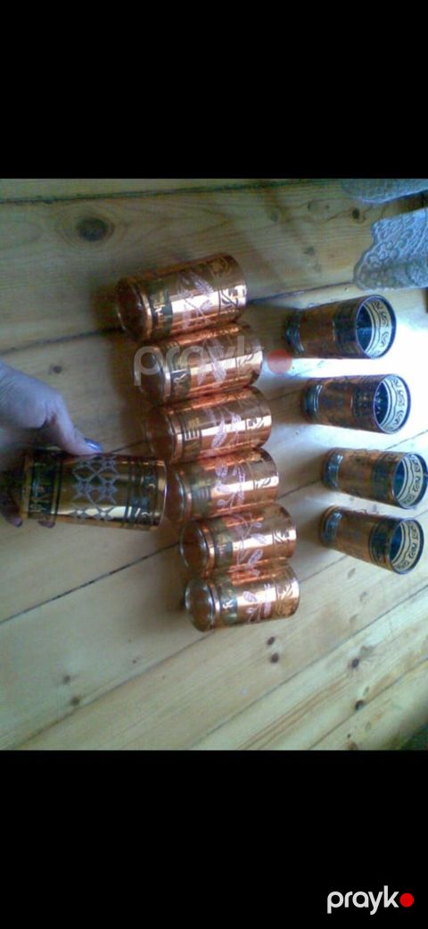 Stəkanlar, rəng - Qızılı, Şüşə, 200 ml, Rusiya — Sumqayıt