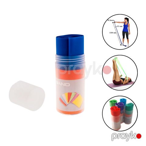 Bədii gimnastika üçün elastik lent Ebru Şallı 1642/2, qutuda, PVC, 15x150 sm, mavi — Bakı