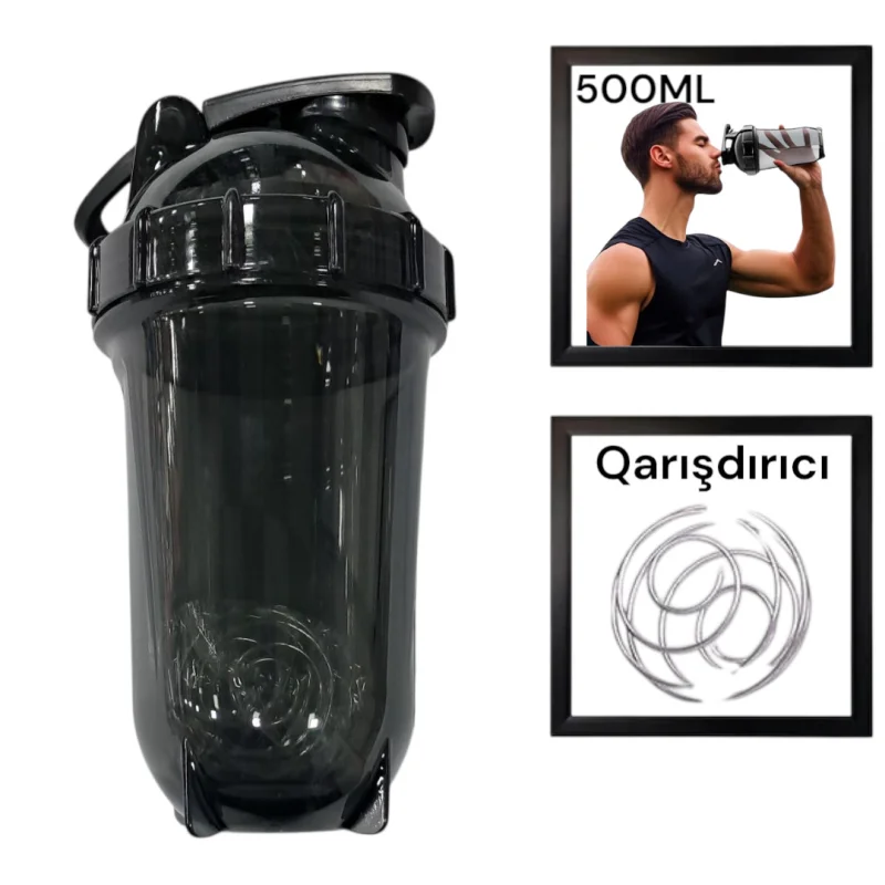 Şeyker WS1314, plastik, qara, 500 ml — Bakı