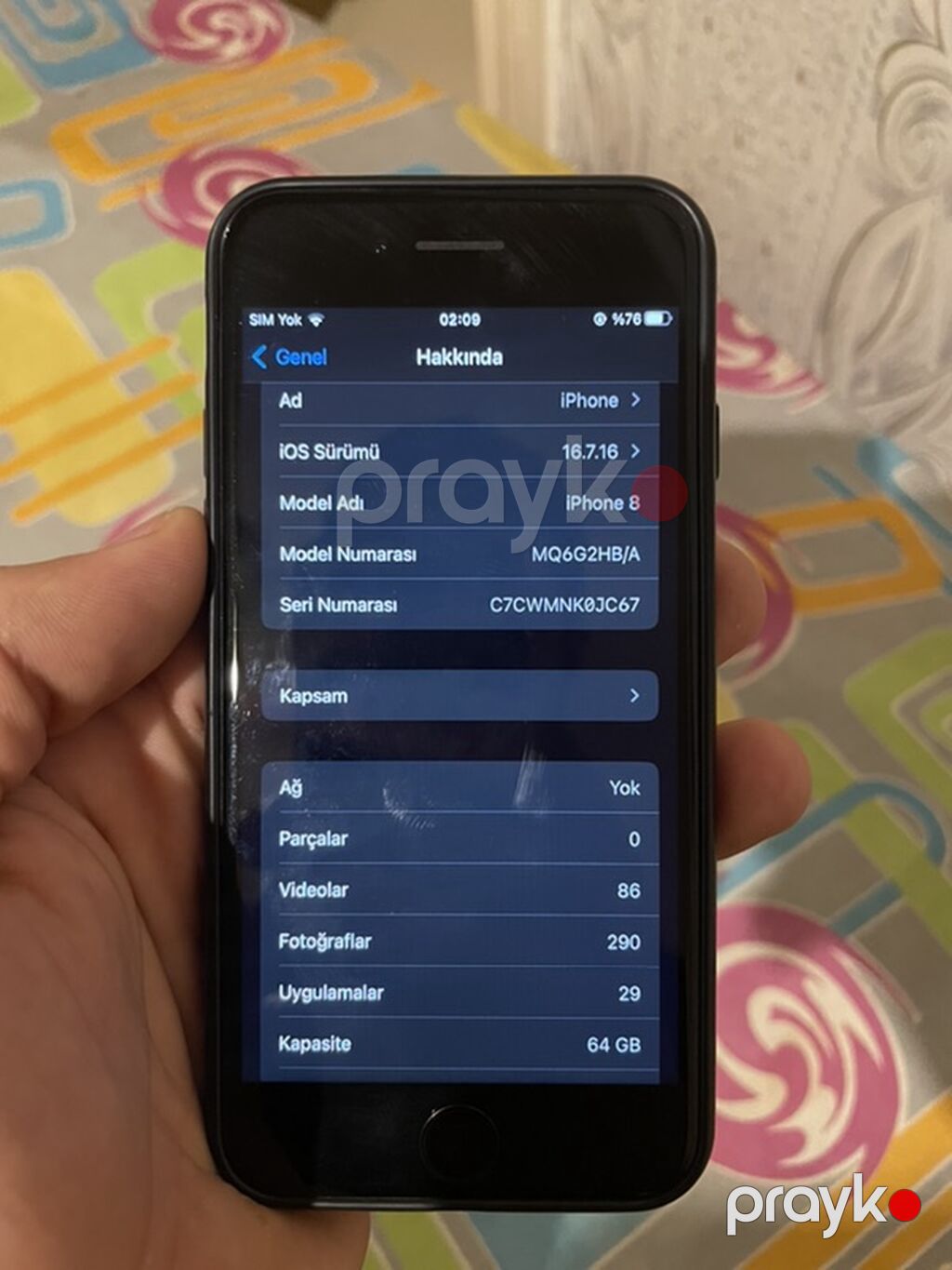 IPhone 8, 64 GB, Qara, Barmaq izi — Apple iPhone, Şamaxı (4)