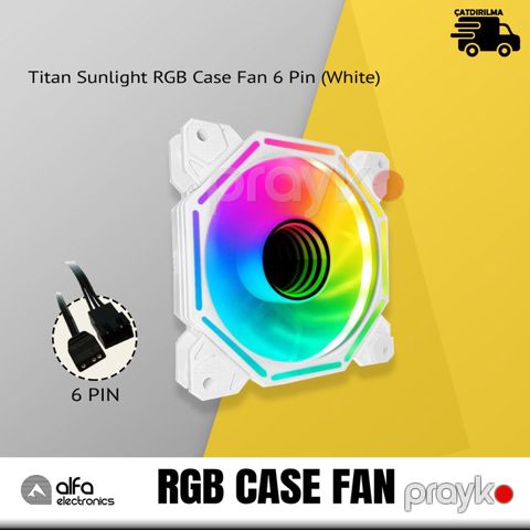 Titan Sunlight RGB Case Fan 6 Pin (White) — Bakı