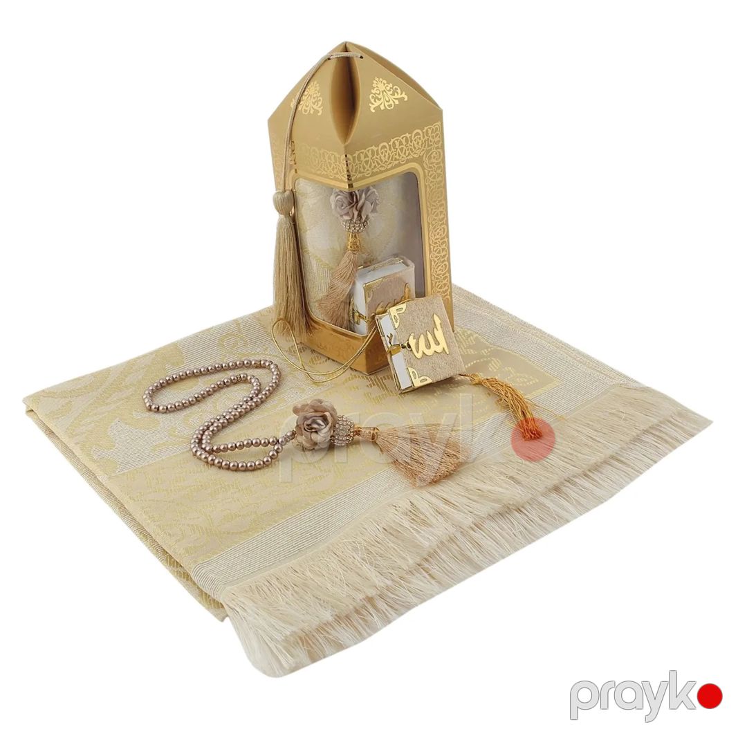 Dini hədiyyə Quran, təsbeh, namaz xalçası dəsti, 22×8 sm — Mallar, Bakı (3)