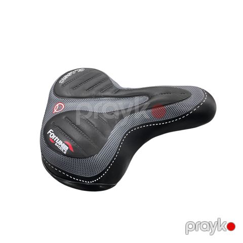Velosiped üçün oturacaq Fortune, dəri, qara/boz — Bakı