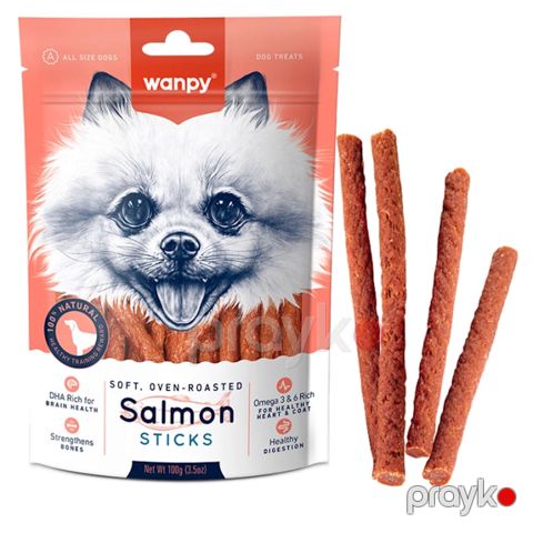İtlər üçün məzə Wanpy Salmon Sticks 100 q