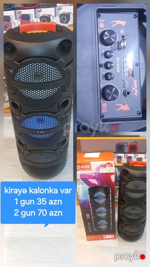 Karaoke funksiyalı daşına bilən səs gücləndirici – GY-8306. - 3 ədəd — Mehdiabad