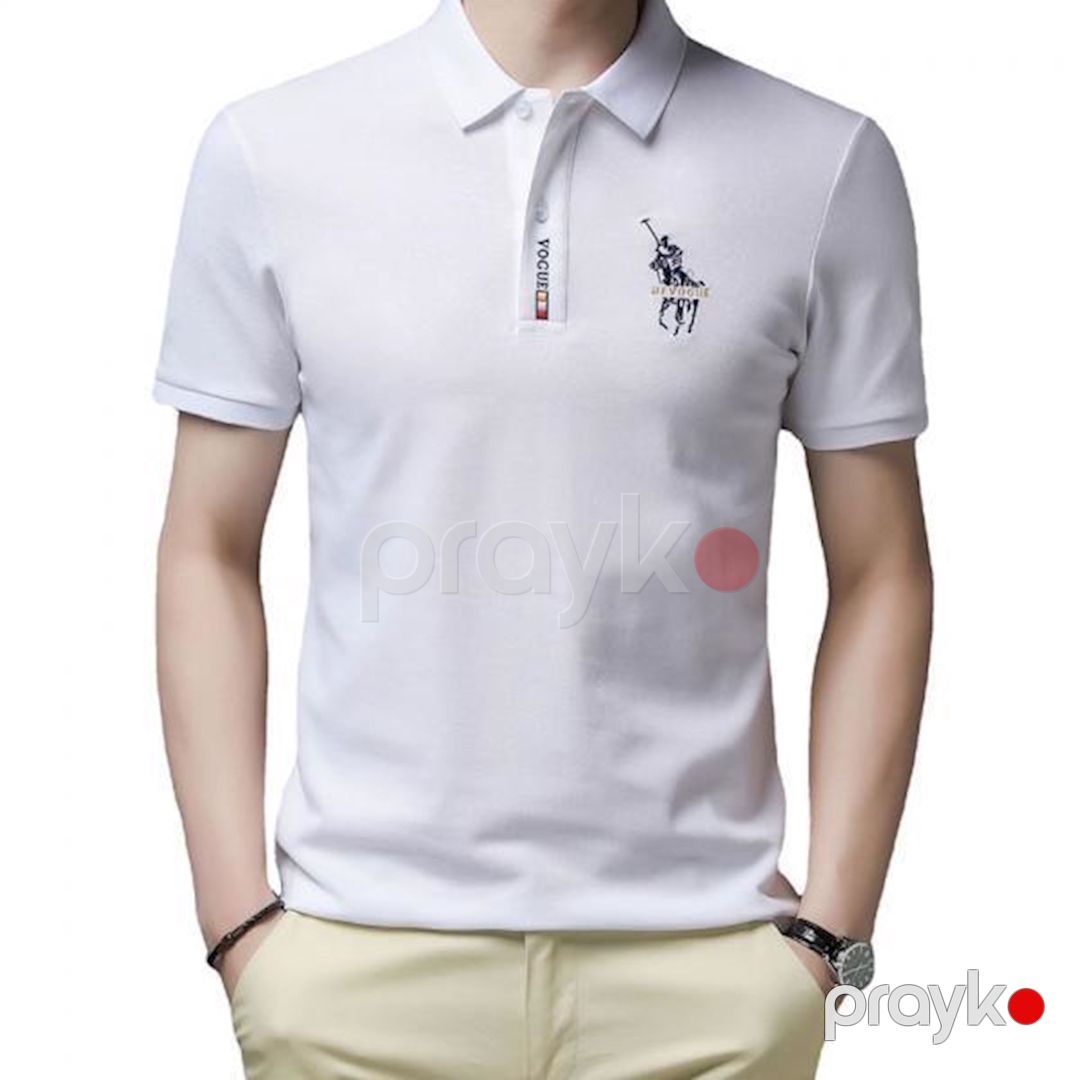 Kişilər üçün polo EB 757, ağ, pambıq, ölçü XL — Mallar, Bakı (3)