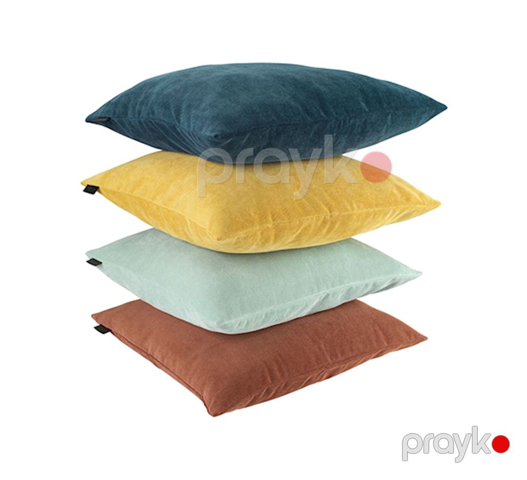 Çexol Jysk Duskull 50x50 sm, velvet, polyester/elastan/poliamid, xardal rəngi — Mallar, Bakı (2)