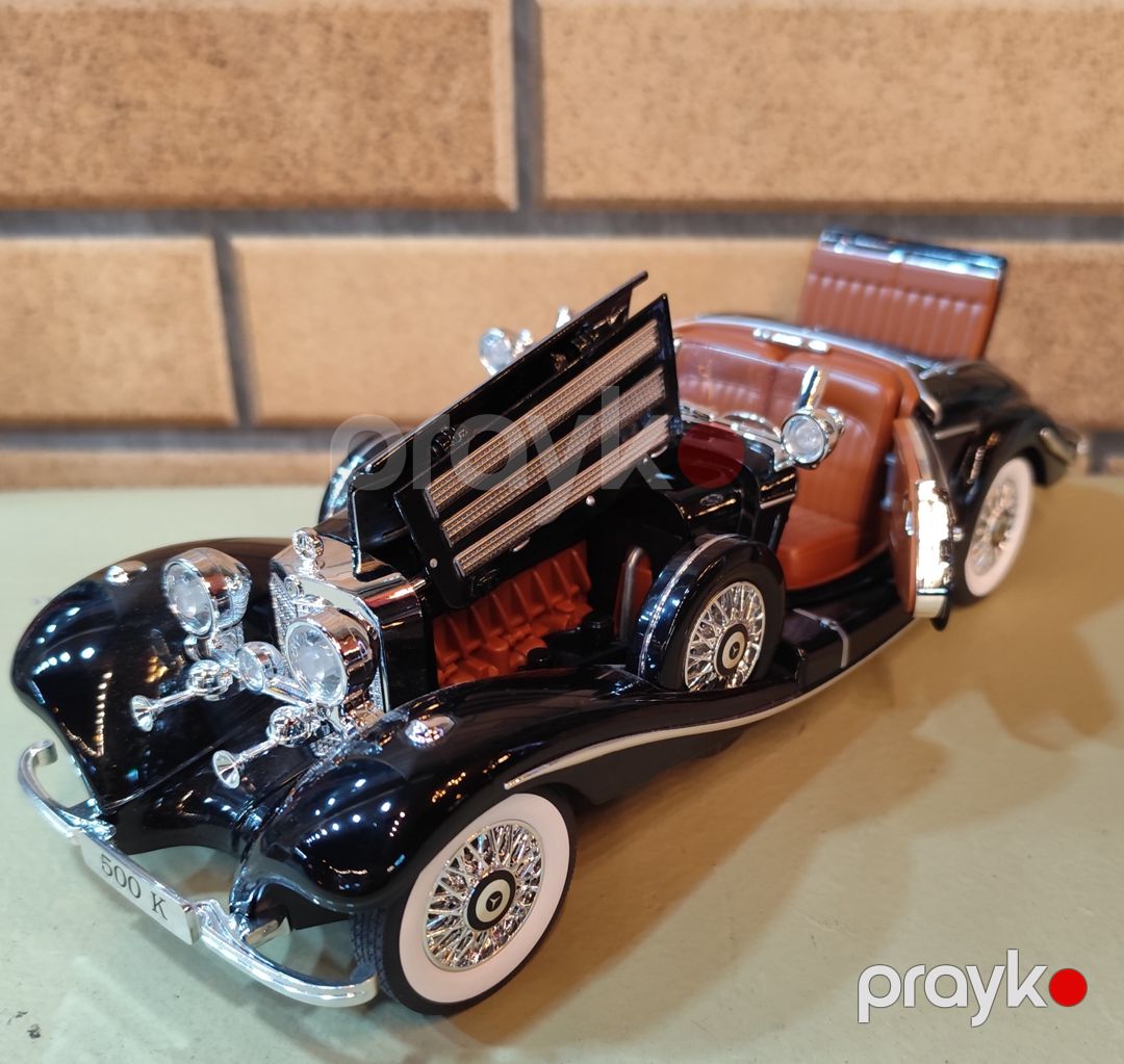 Oyuncaq maşın Mercedes Benz Classic 500K, 1:18, qara — Mallar, Bakı (3)
