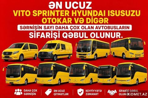 Bütün avtobuslar bir arada 6dan 72 saya — Sürücü xidmətləri