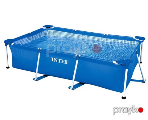 Karkaslı hovuz İntex Rectangular Frame H28270NP, göy, 220x150x60 sm, 1662 l — Bakı