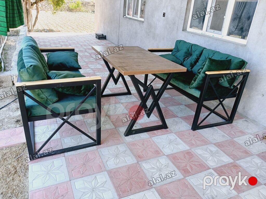 Yeni, Kvadrat masa, Açılmayan, Skameykalar ilə, Azərbaycan — Mebel, Bakı (4)