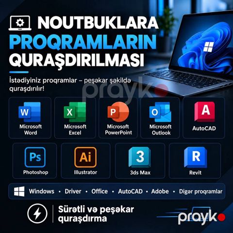 Kompüter xidmətlərim - Windows, AutoCAD, Office — Bakı