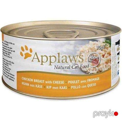 Konserv Applaws Natural Cat Food pişiklər üçün, toyuq döşü və pendir dadı ilə, 70 q