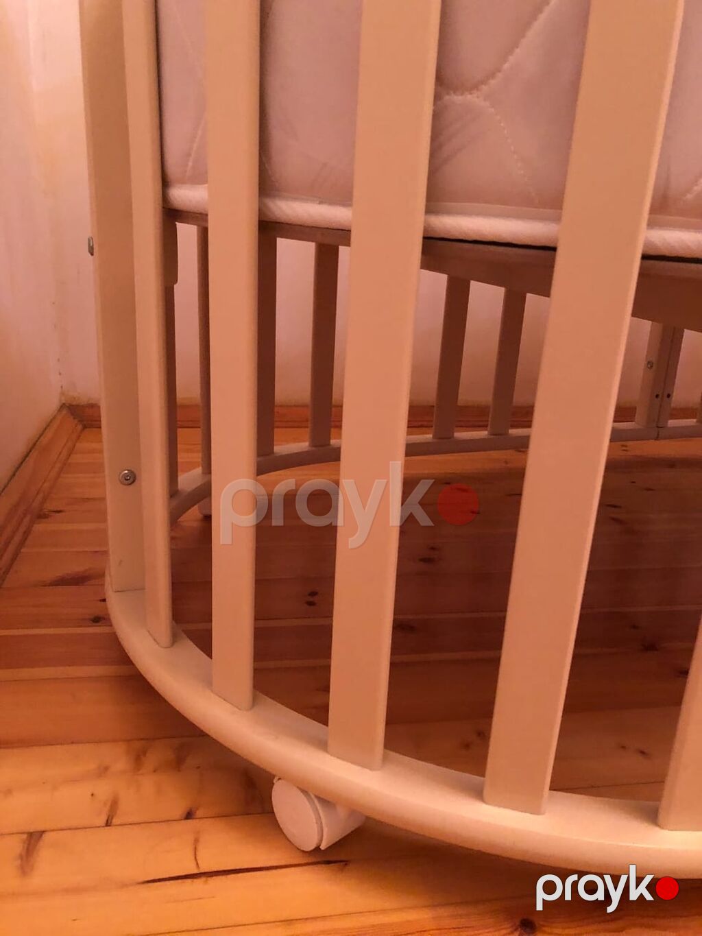 Oval formalı uşaq beşiyi və döşək - Material: möhkəm ağac karkas — Bəşikləri, Bakı (4)