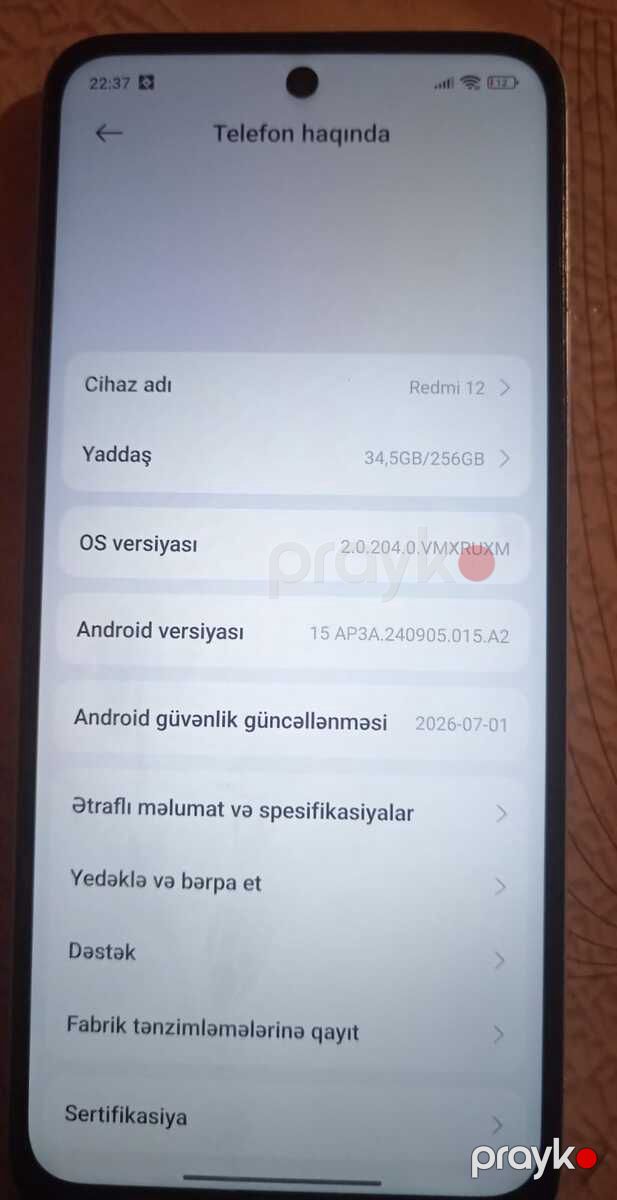 Xiaomi Redmi 12 Polar Silver 256GB/8GB — Smartfonlar, Bakı (3)