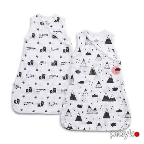 Oğlanlar üçün yuxu tulumu dəsti Funna baby Mountains, pambıq, qara/ağ, 50 sm — Bakı