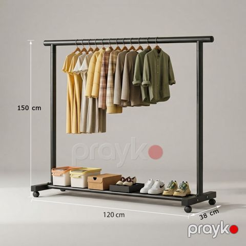 Döşəməüstü asılqan FXH150Bl1, metal, qara, 150x120x38 sm — Bakı