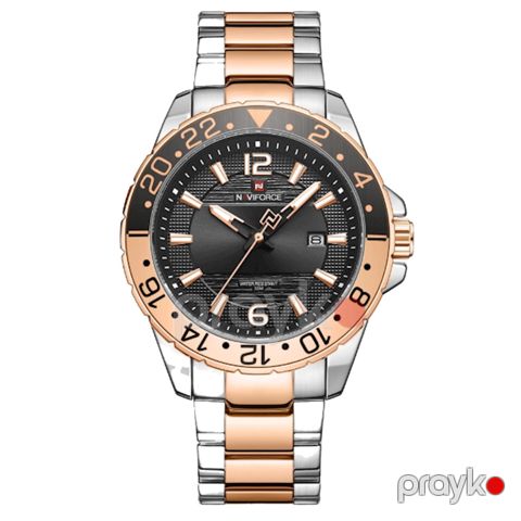 Qol saatı kişilər üçün Naviforce NF9192 Silver/Rosegold/Black — Bakı