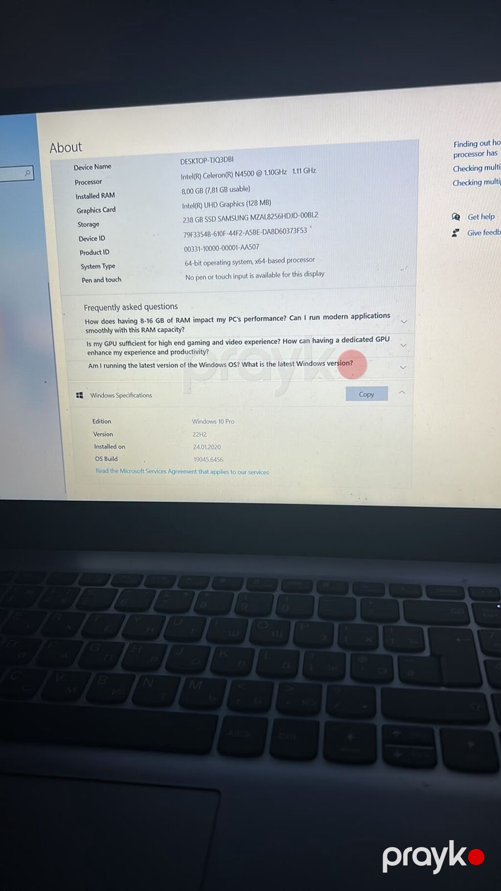 Lenovo noutbuk Xüsusiyyətlər: - Model: Lenovo (gümüşü/gri korpus — Lenovo, Saray (4)