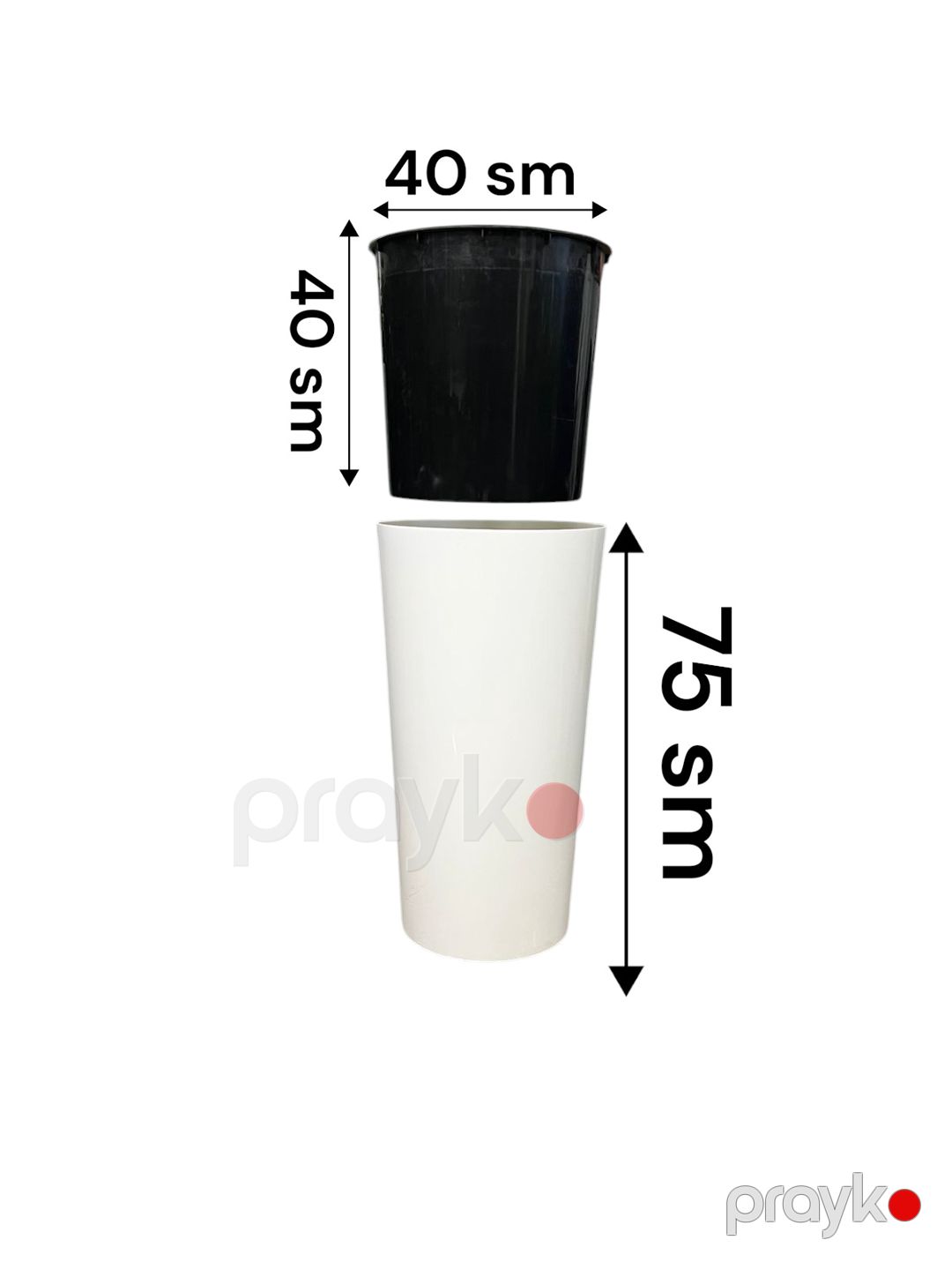 Dibçək Slim, plastik, ağ, 70 L — Mallar, Bakı (2)