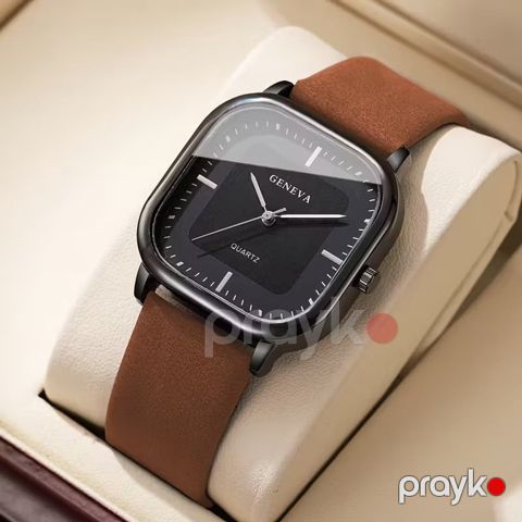 Kişi qol saatı No Brand Geneva xaki qara — Bakı