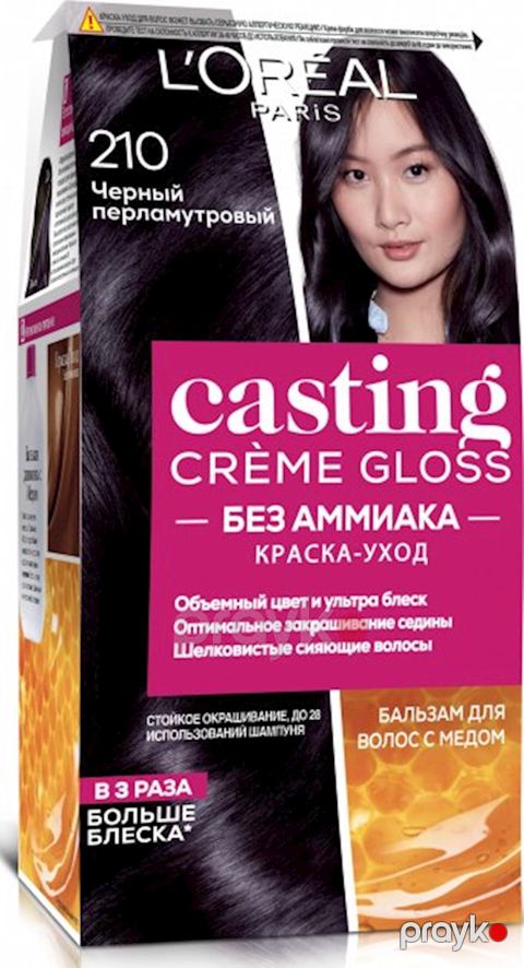 Saç boyası L'Oréal Paris Casting Creme Gloss 210 Qara sədəf 120 ml — Bakı