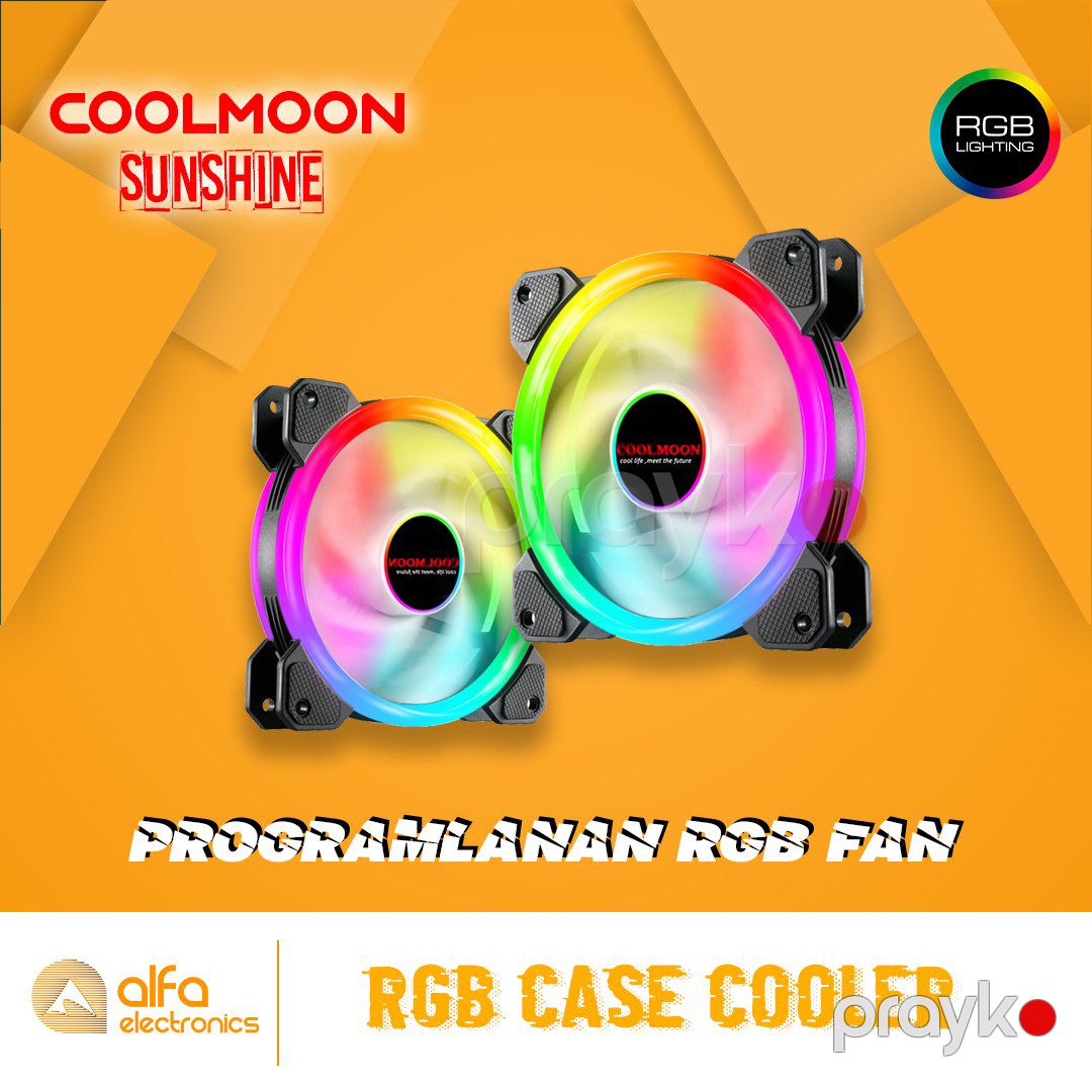 RGB kuler "Coolmoon Sunshine LED 120mm (Programable Case Fan)" — Kompüterlər və noutbuklar, Bakı (6)