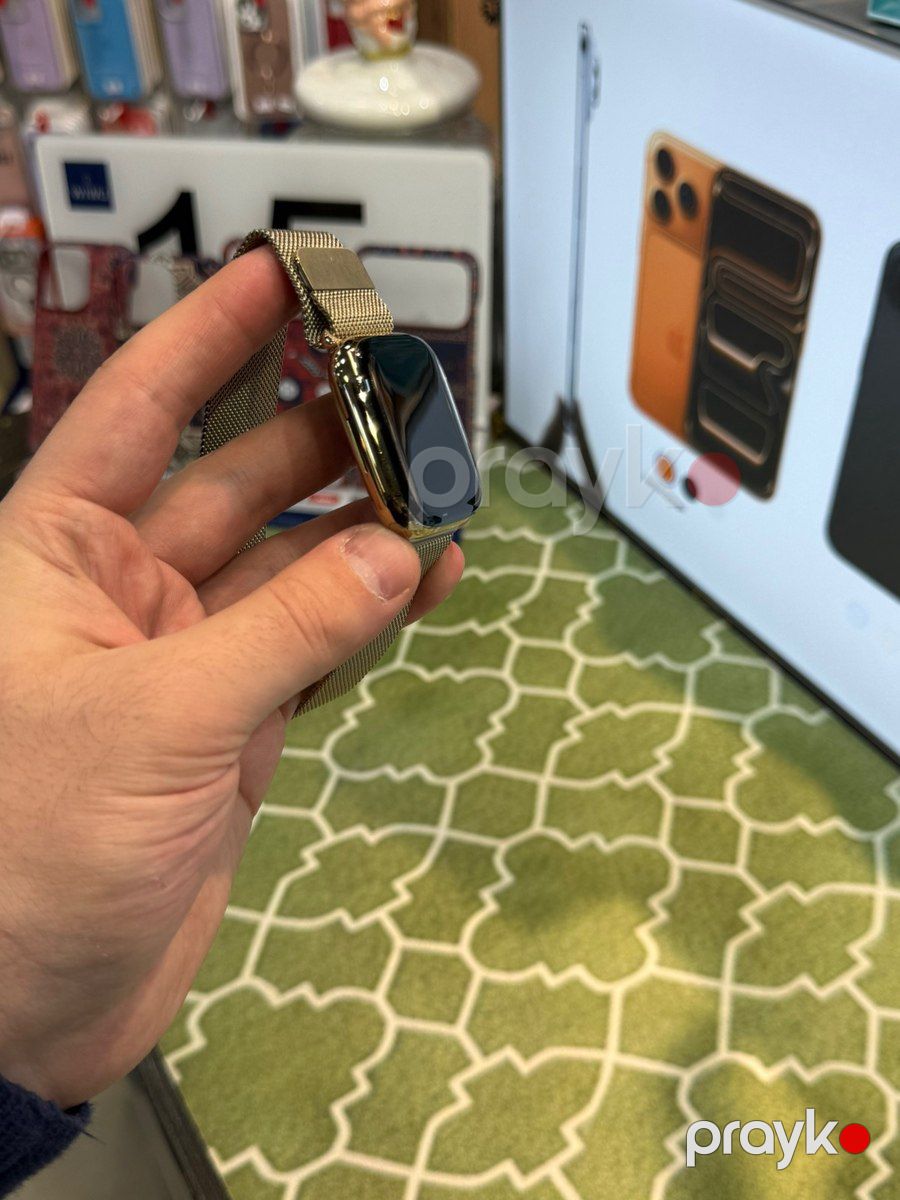 Apple Watch Series 8 Steel Gold 45mm — Ağıllı saatlar və biləkliklər, Bakı (5)