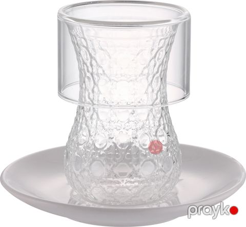 Armudu stəkan dəsti Aramoro Pearl Line, şüşə, şəffaf, 150 ml, 12 əd — Bakı