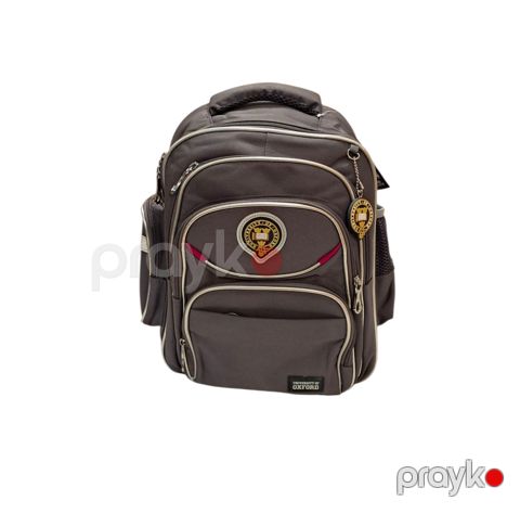 Məktəbli bel çantası Oxford B-187, parça, 35x28x15 sm, boz — Bakı