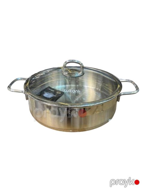 Qazan Sultanlı, 30 sm, 5.5 l, paslanmayan polad, gümüşü — Bakı