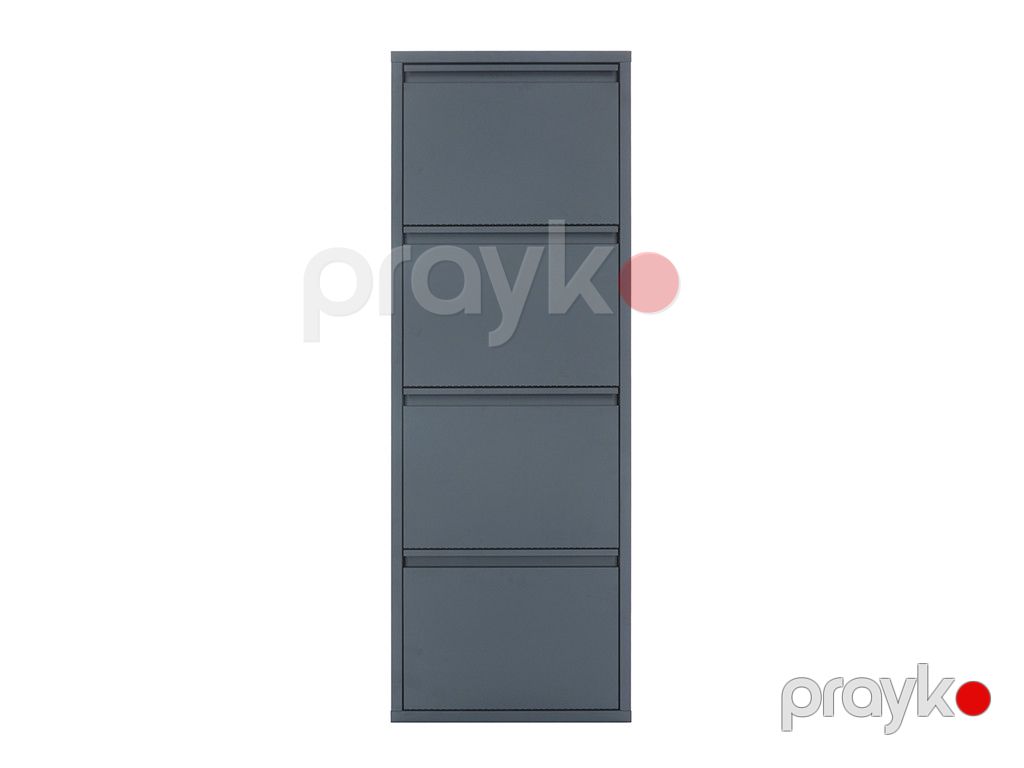 Ayaqqabı üçün tumba Praktik OM-4, metal/polad, boz, 145x52x14 sm — Mallar, Bakı (2)