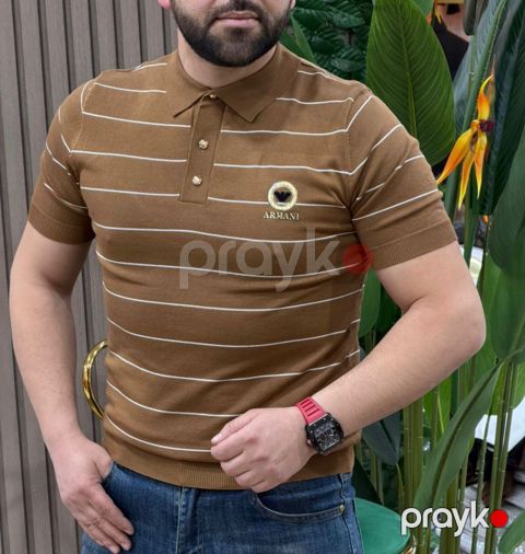 Polo kişilər üçün VC_2067382, qəhvəyi, pambıq, ölçü 3XL — Bakı