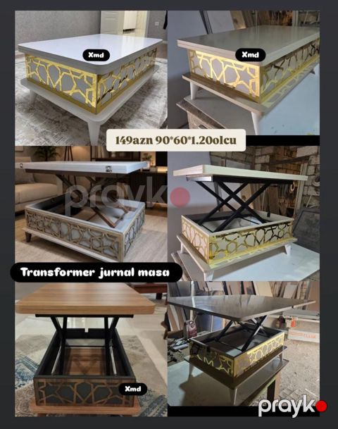 Transformer jurnal masa – çoxfunksiyalı model - Ölçü: 90×60 sm — Bakı